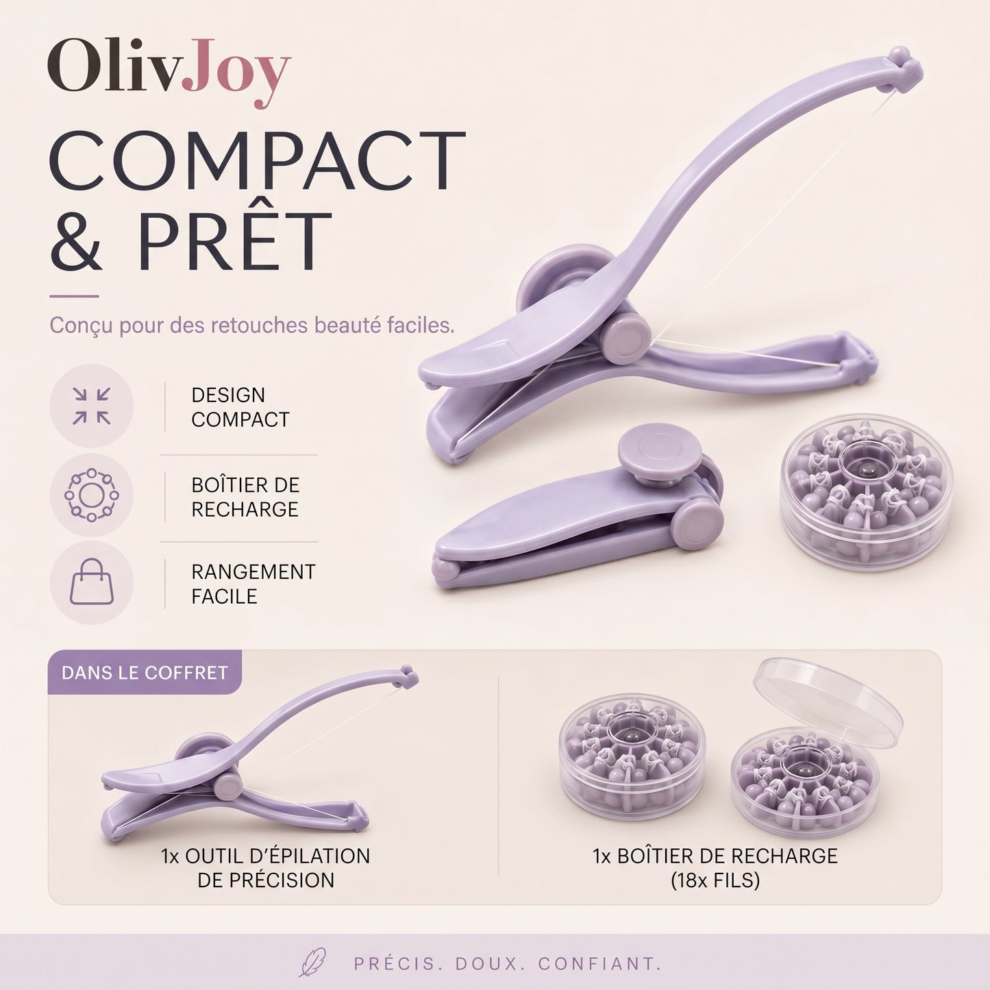 Épilateur à Fil Sourcils | OlivJoy™